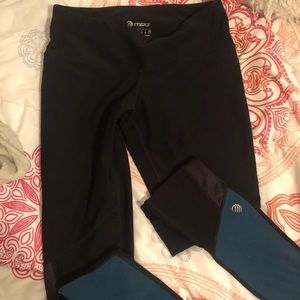 Athletic Leggings, Two- Tone Sheer